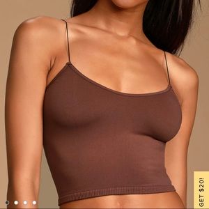 Free People Brami Washed Burgundy Bra Top